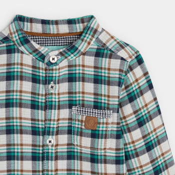 قميص مربعات بياقة صغيرة، ولادي رُضع